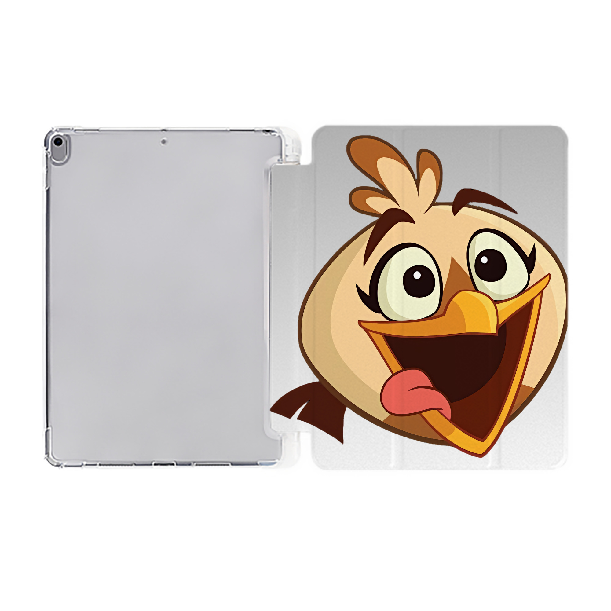 （画像用） Angry Birds アングリーバード IPad ケース ペン収納付き 三つ折りスタンド PUレザー×シリコン 対応機種9.5/10.5/10.9インチ